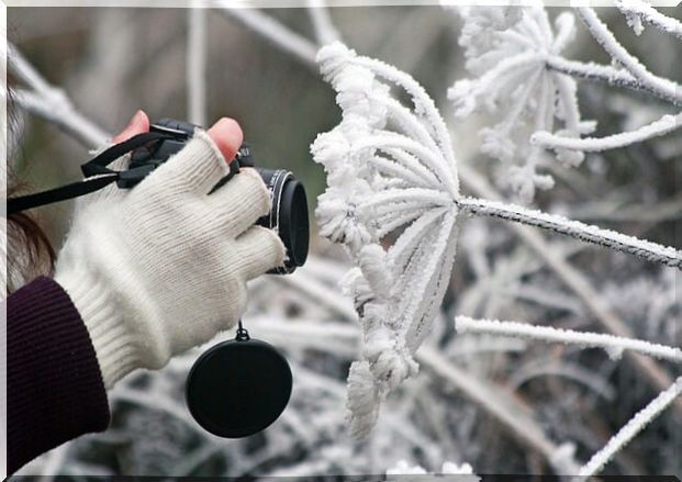 Person with winter gloves.