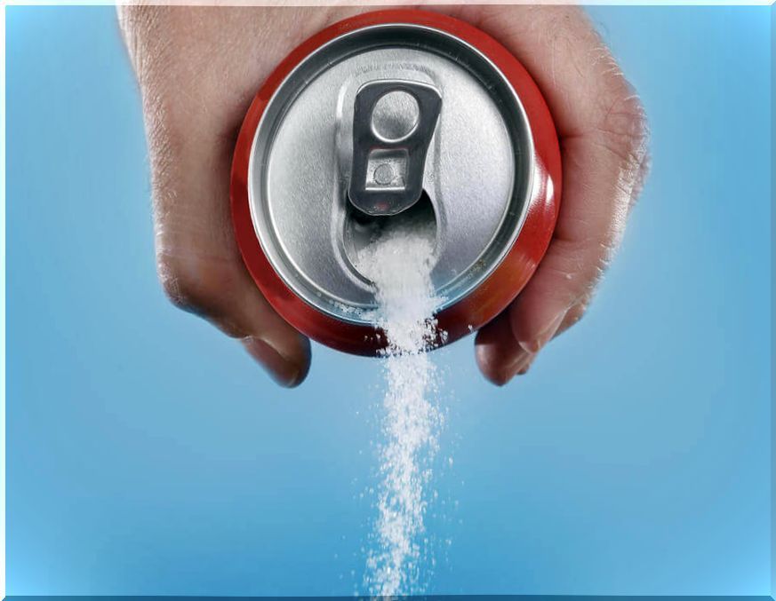 Sugar spilling from a soda can