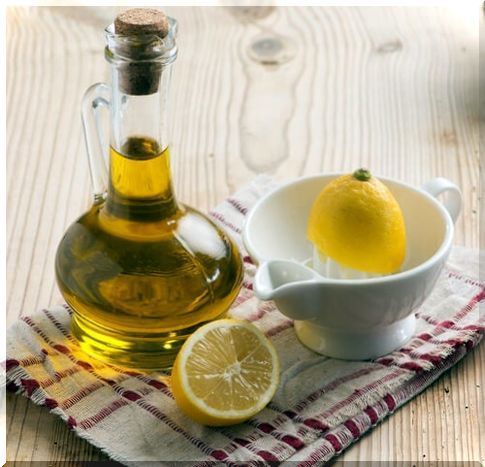 olive oil and lemon