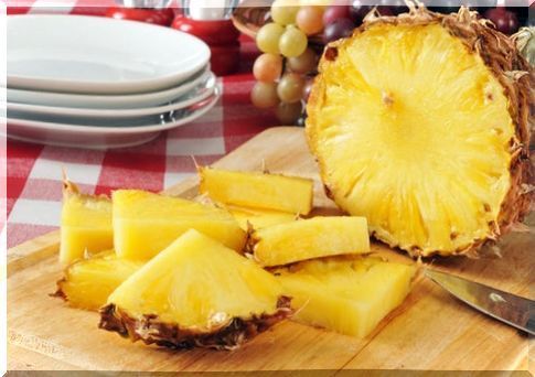 Pineapple cut into chunks