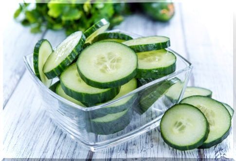 Bowl with cucumber