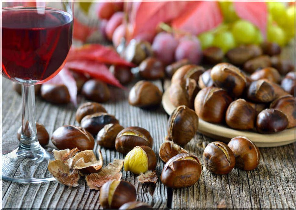 chestnuts and wine