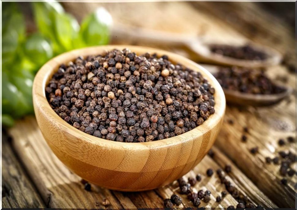 Black peppercorns