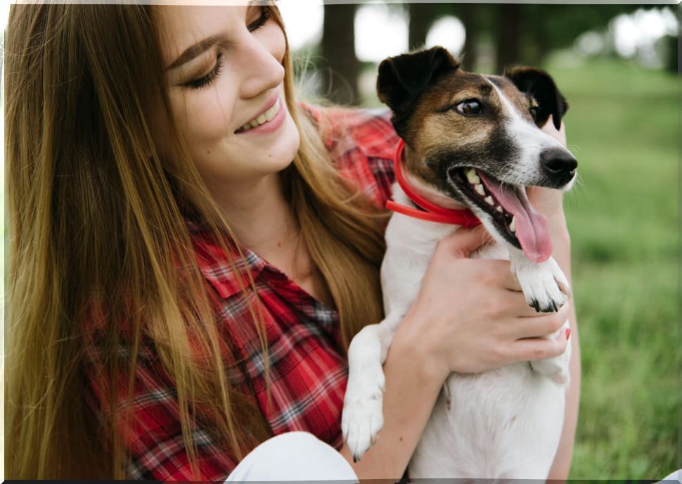 Girl with her dog