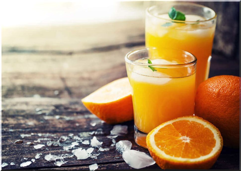 Oranges and orange juice.