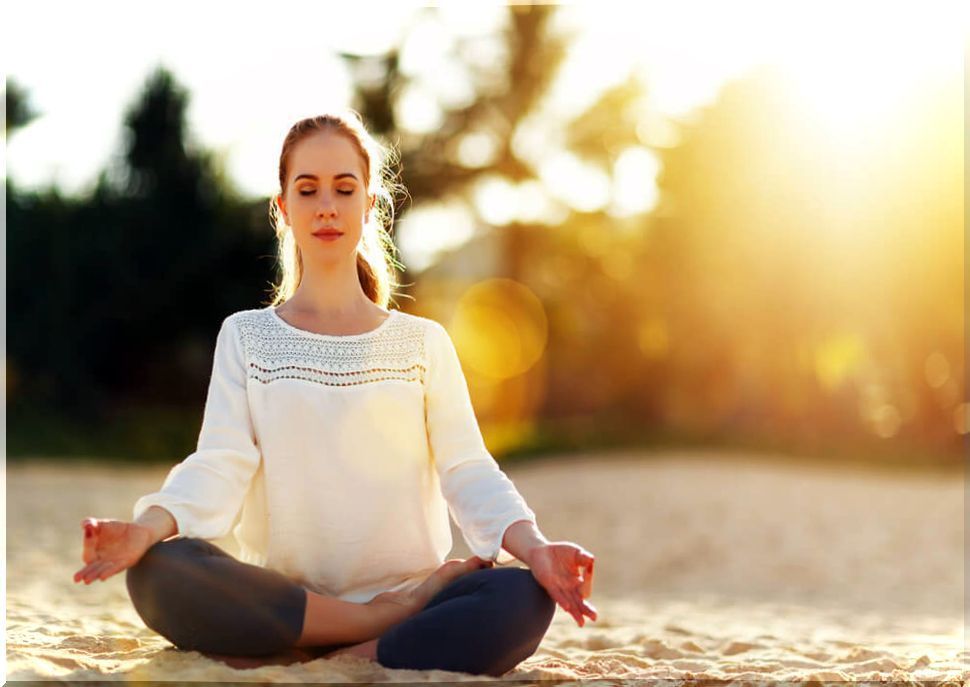 Woman meditating